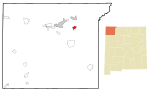 San Juan County New Mexico Incorporated and Unincorporated areas Bloomfield Highlighted